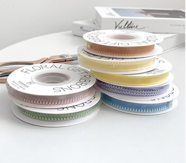 Korean Wave Edge Snow Silk Ribbon Floral Packaging DIY Material Bouquet Binding Flowers Advanced Decorative Strip
