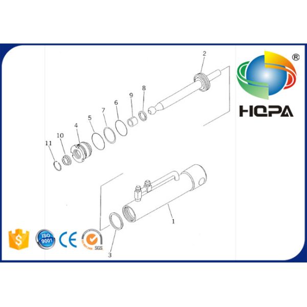 707-98-11070 набор уплотнения цилиндра пулера 7079811070 Pin для KOMATSU D135A-2