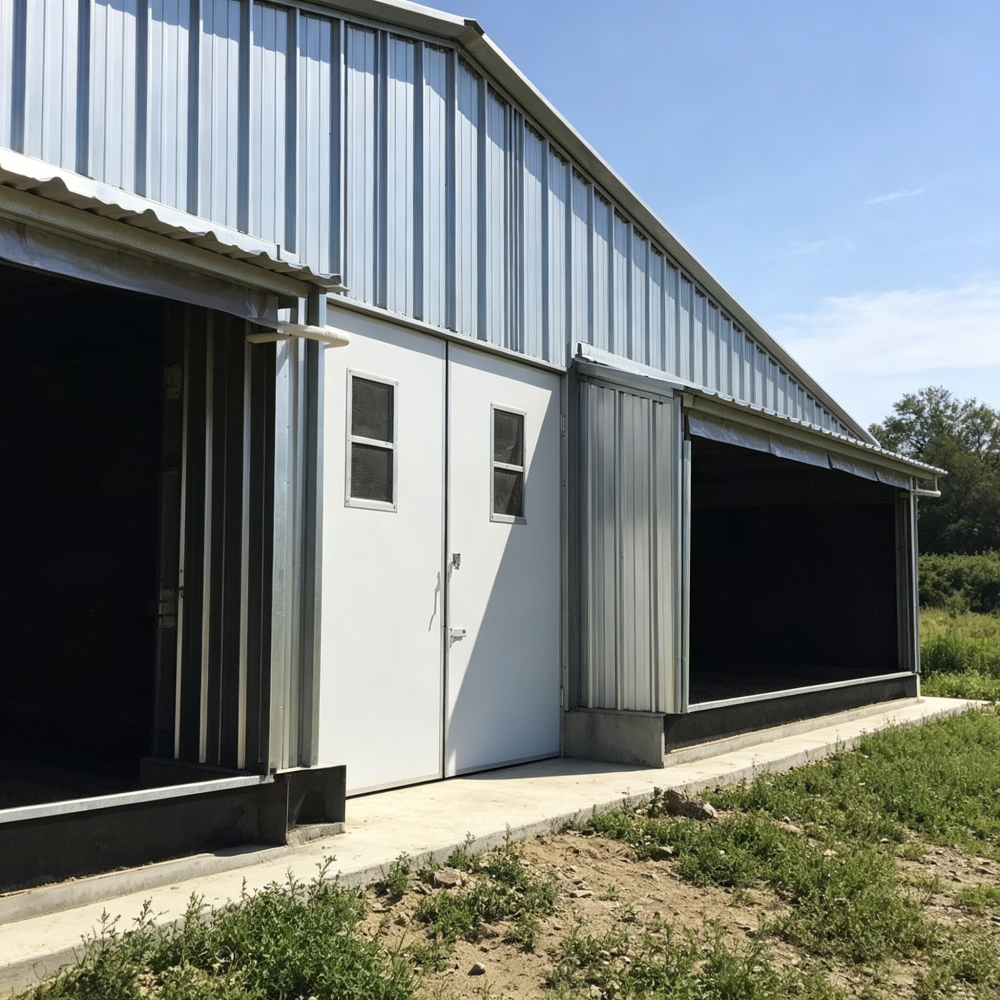 Hot-Dip Galvanized Steel Prefabricated Chicken House with 15-20 Year Service Life and Modular Structure