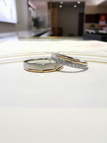 Irregular Double Color Stitching 8g Diamond Anniversary Rings