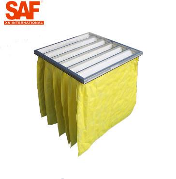 F8 Bag Type Pocket Air Filters 5 Micron Medium Efficiency Non Woven Ventilation System