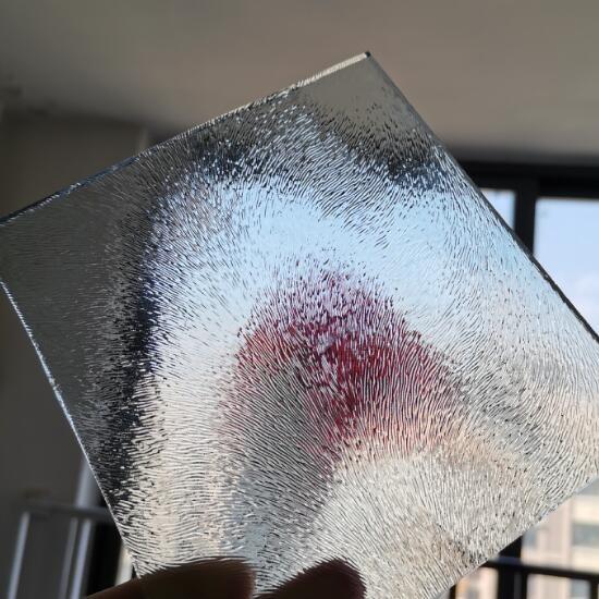 O espaço livre da chinchila 4MM Textured moderou os painéis de vidro que furam Aqualite Kasumi Nashiji