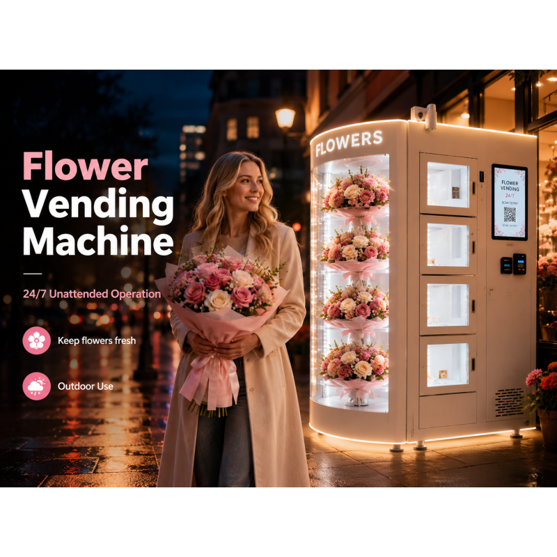 Winnsen QR Payment Outdoor Fresh Flower Vending Machine with LED Lights and Camera