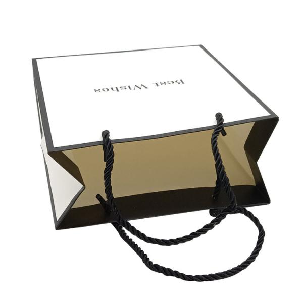 Custom Logo Paper Bag / Clothes Shopping Bags White Brown Kraft Paper Shoe Bags With Handle