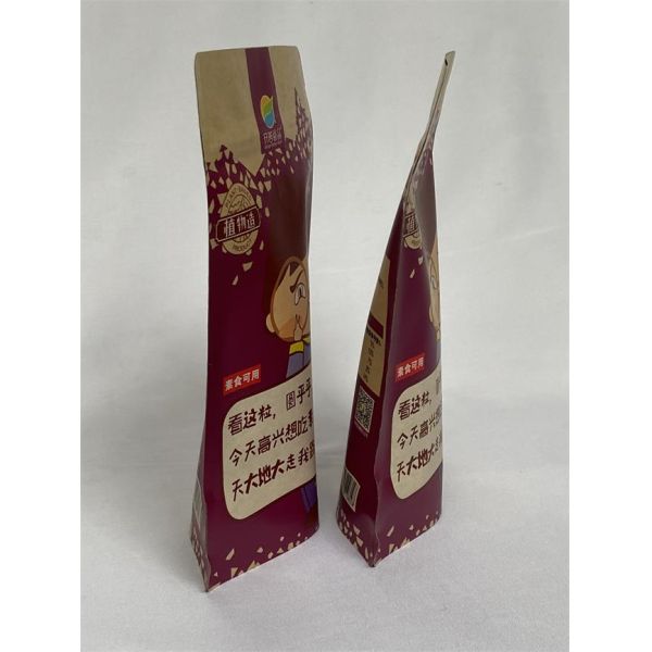 Co Friendly Custom Printed Paper Packaging Pouches Stand Up With Foil Barrier