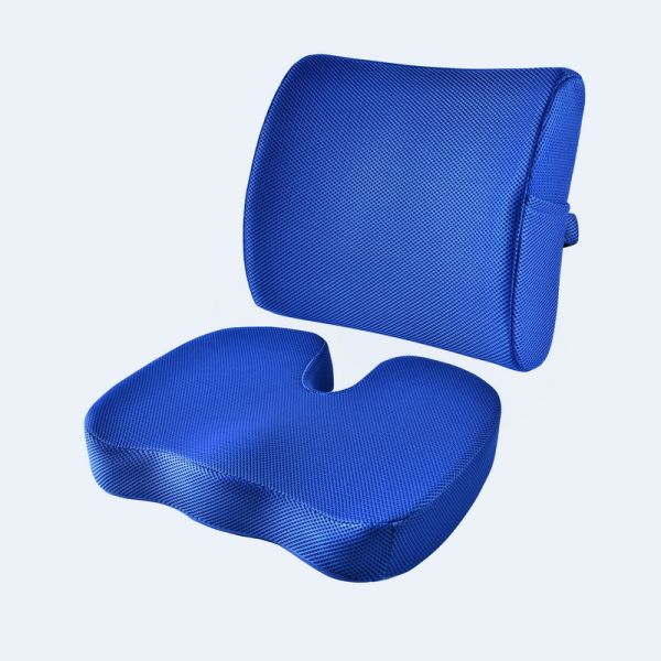 Anti-Static Polyester Cover Memory Foam Seat Cushion for Wheelchair and Lumbar Support