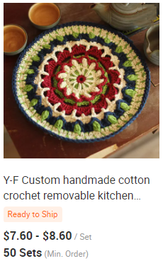 Y-F Earthy Cute Boho Color Crochet Floral Doilies Coasters Cup Drink Coasters Dinning Coffee Table Decor 2025