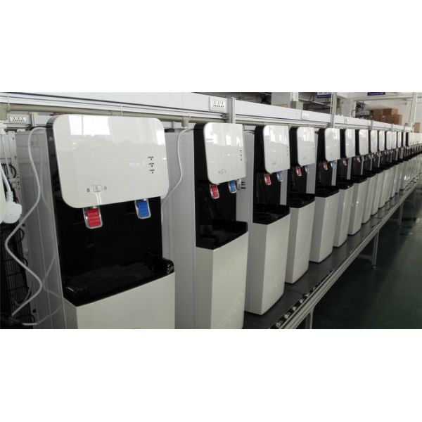 Freestanding POU Water Cooler , White Reverse Osmosis Hot Cold Water Dispenser