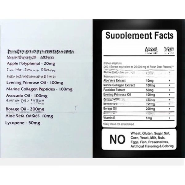 Private label Sheep Placenta softgels rich Polypeptide protein substance  Skin Whitening beauty product