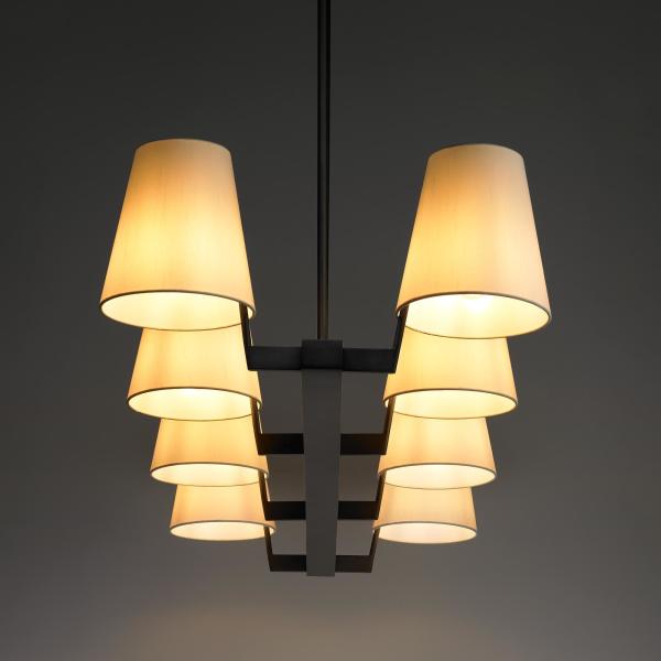 Modern Nordic Linear Chandelier Brass/Copper Pendant Light Adjustable Height