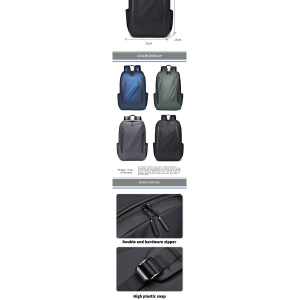 Logo personnalisé sac à dos de voyage d'affaires étanche anti-vol sac portable de travail en nylon