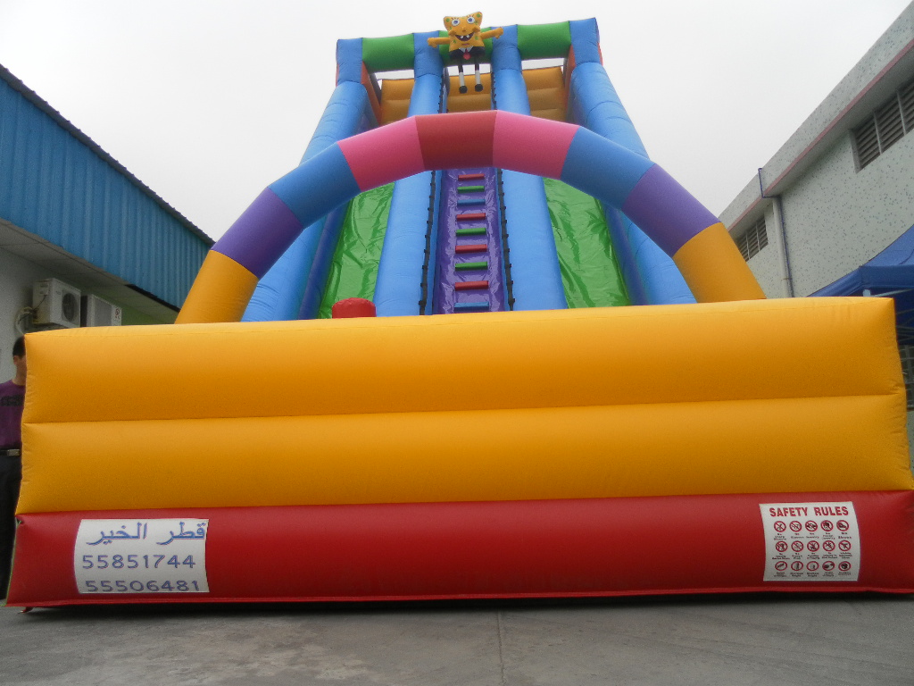 Factory Custom Outdoor rainbow Inflatable Amusement Park/inflatable Water Slide/slip n Slide for Party Rentals