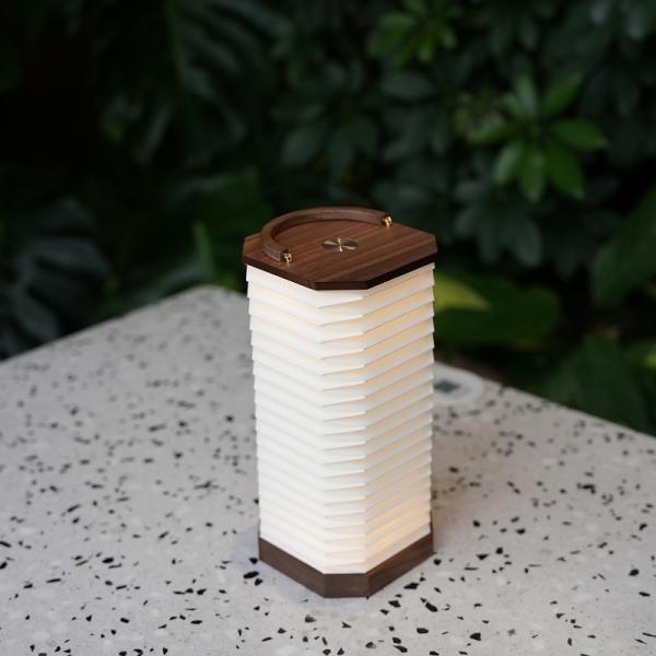 ODM PE Paper Collapsible Camping Light LED Accordion Floor Lamp