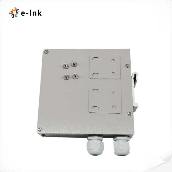 Caixa de junção de fibras DIN-Rail de 6 portas - Durável, compatível com FC/SC/ST/LC, junção de 12 fibras