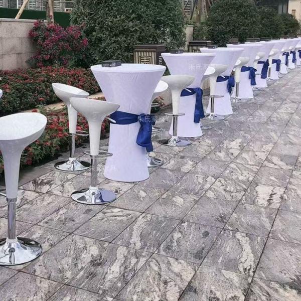 Polyester Wedding Pleated Skirt Chair Ruched Red White Banquet Hall Dining