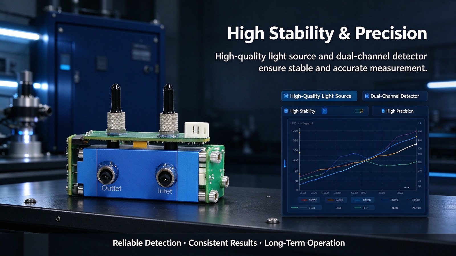 NDIR Multi Gas Detector Module For CO CO2 CH4 C3H8 SF6