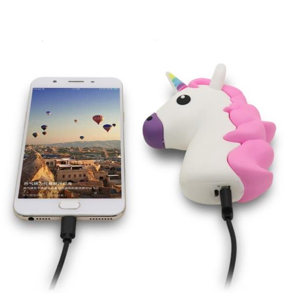 Cartoon 5V1A 2600mAh Unicorn Charging Power Bank MSDS
