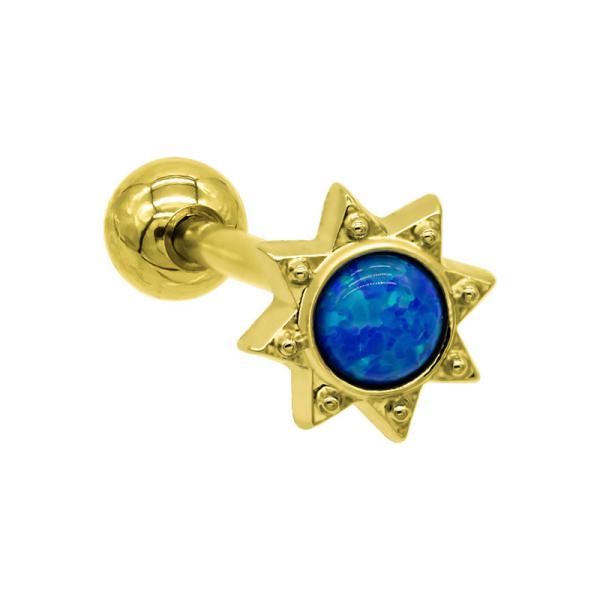 A língua soa a cor múltipla perfurando da bola de Opal Stone Jewelry Stainless Steel