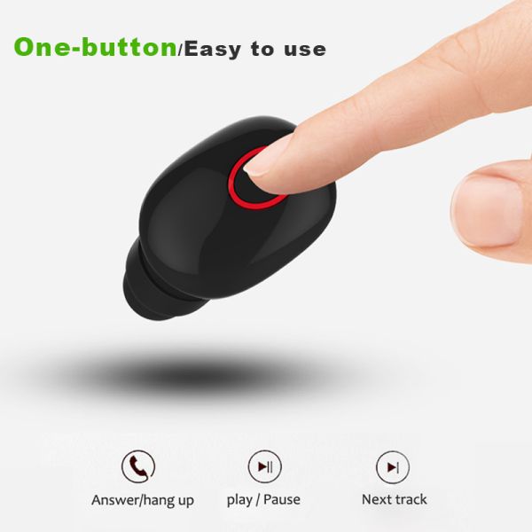 Наушника Bluetooth наушников наушников Bluetooth 5,0 наушники невидимого беспроводного хэндс-фри резвятся шлемофон игры Earbuds