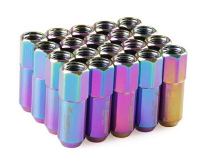 Neo Chrome Racing Wheel Nuts 12 x 1.5 for Acura , Toyota , Mazda , Buick , Ford