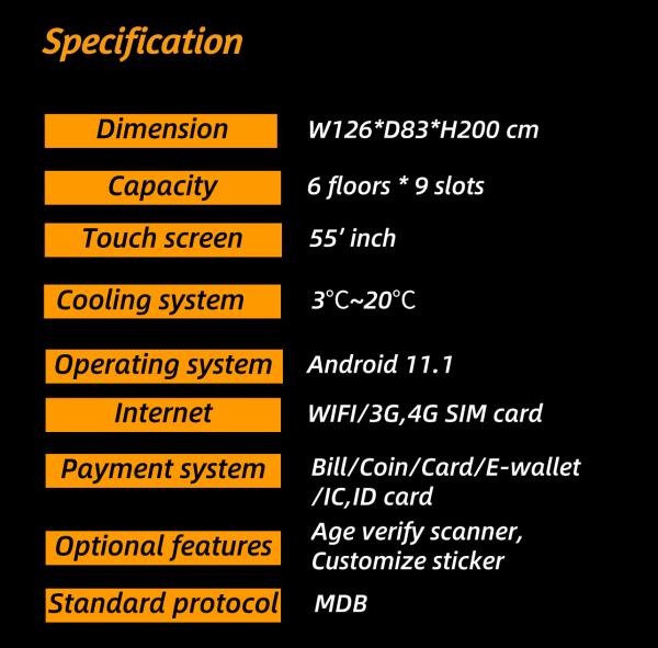 55 Inch Touch Screen Advertising  Vending Machine And Card Readers