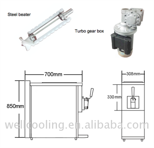 Frozen Acai Machine 35-40l/h Single Flavor Commercial Using Ice Cream Making Machines