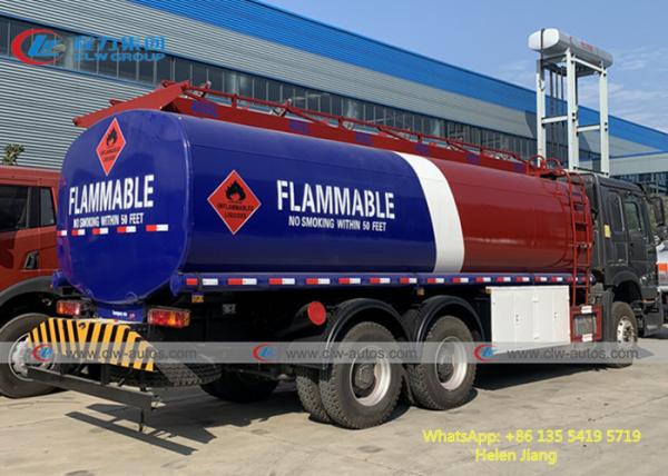 Caminhão de tanque da entrega do combustível de Sinotruk Howo 6X4 371HP 20M3 com 5 compartimentos