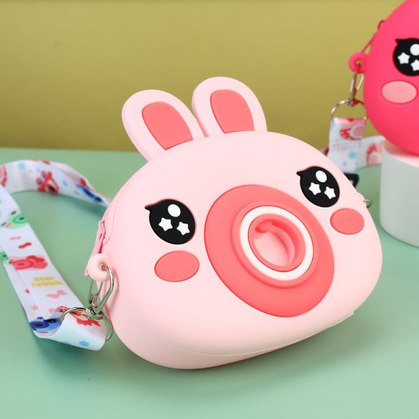 Кролик Камера Силикон Мини Монета Сумка Рамочная сумка Мультфильм Детская Сумка Для Детских Сумок Рамочная сумка Для Малышей