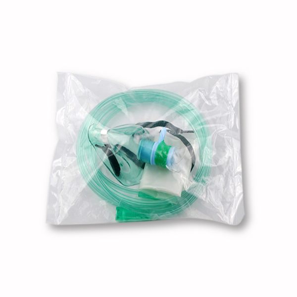 Disposable PVC Oxygen Mask Transparent With Reservoir Breathing Bag