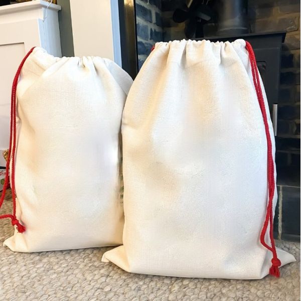 Customized Color Sublimation Christmas Drawstring Bag for Customized Gift Wrapping