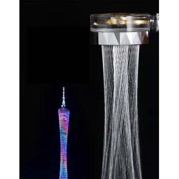 Modern Bathroom Essential Handheld High Pressure Water Saving Shower Head with Fan 2022