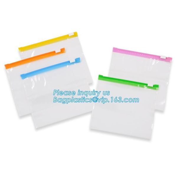 Slider Freezer Custom Transparent LDPE Plastic Waterproof Zip lockk Storage Bag, Slider zipper clear plastic PE POLY water