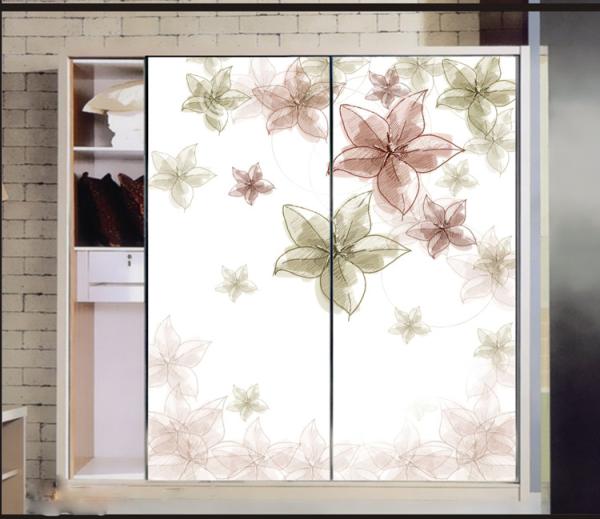 Antique Style Sliding Door Wardrobe / Colored Solid Wood Wardrobe Closet