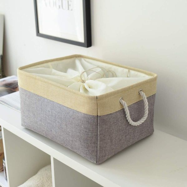 Customized Logo Acceptable Fabric Storage Basket for Clothes Storage and Organization