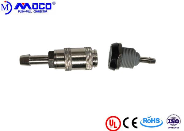 Female Bayonet Luer NIBP Cuff Connectors Circular Type Metal And Plastic Gas Way
