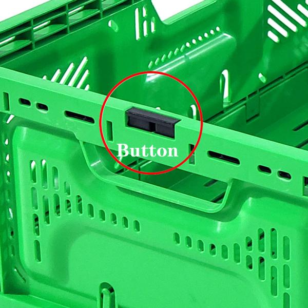 Collapsible Stackable Plastic Crate for Easy Transportation of Agricultural Goods
