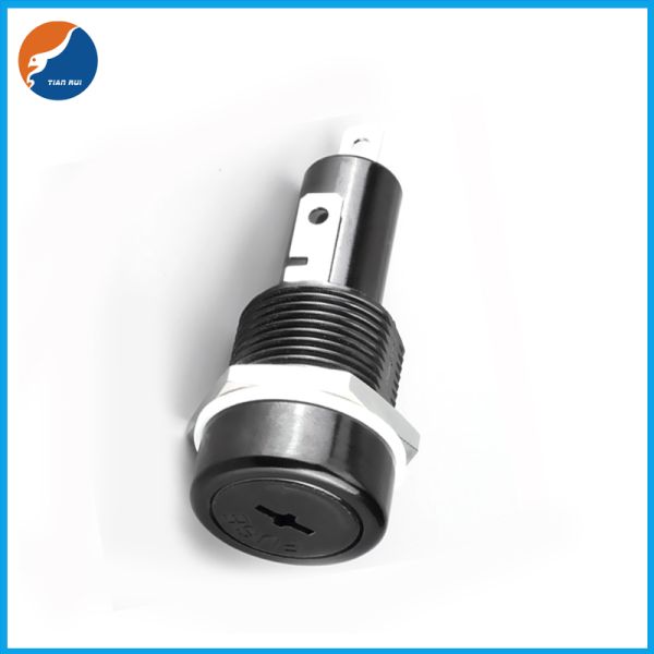 Faston R3-41 30A 250V AC 10X38mm Glass Ceramic Panel Mount Fuse Holder