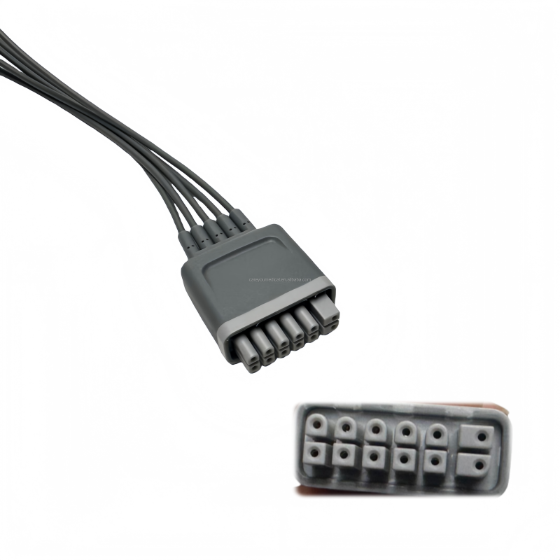 Starraymed Compatible TD60 Telemetry Five-Lead AHA ECG Lead Wire Clip-On Connector Medical Consumables CE Certified Class II