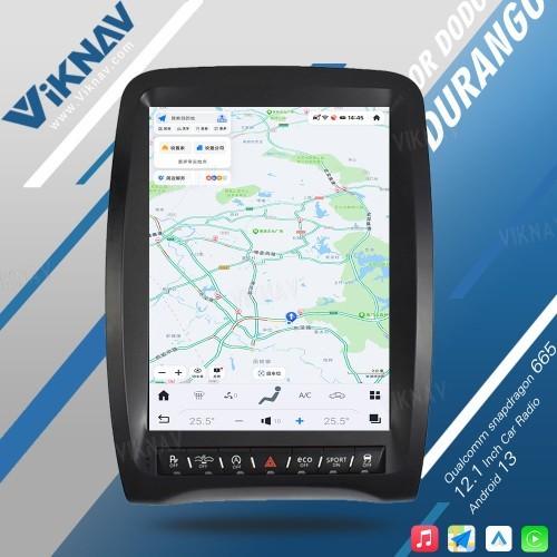 VIKNAV 12,1 pouces 2014-2016 Durango Dodge Radio Android GPS Navigateur Carplay Écran tactile