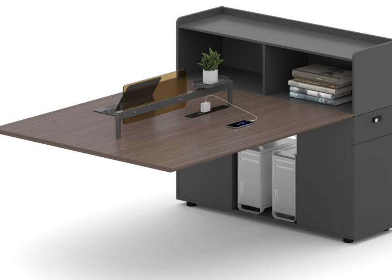 Computer Desk with Open Shelf Rack-Desks