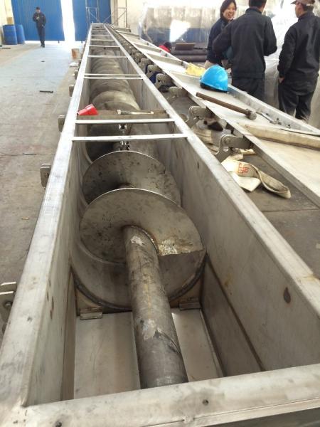 Rotation Sludge Screw Conveyor Stainless Steel Ceramic Industry Support