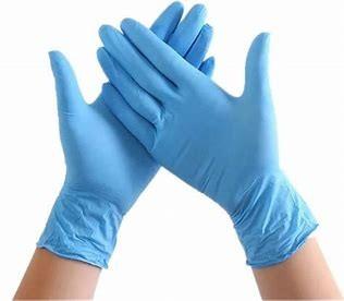 Disposable Medical Blue Nitrile Food Prep Gloves Powder Free