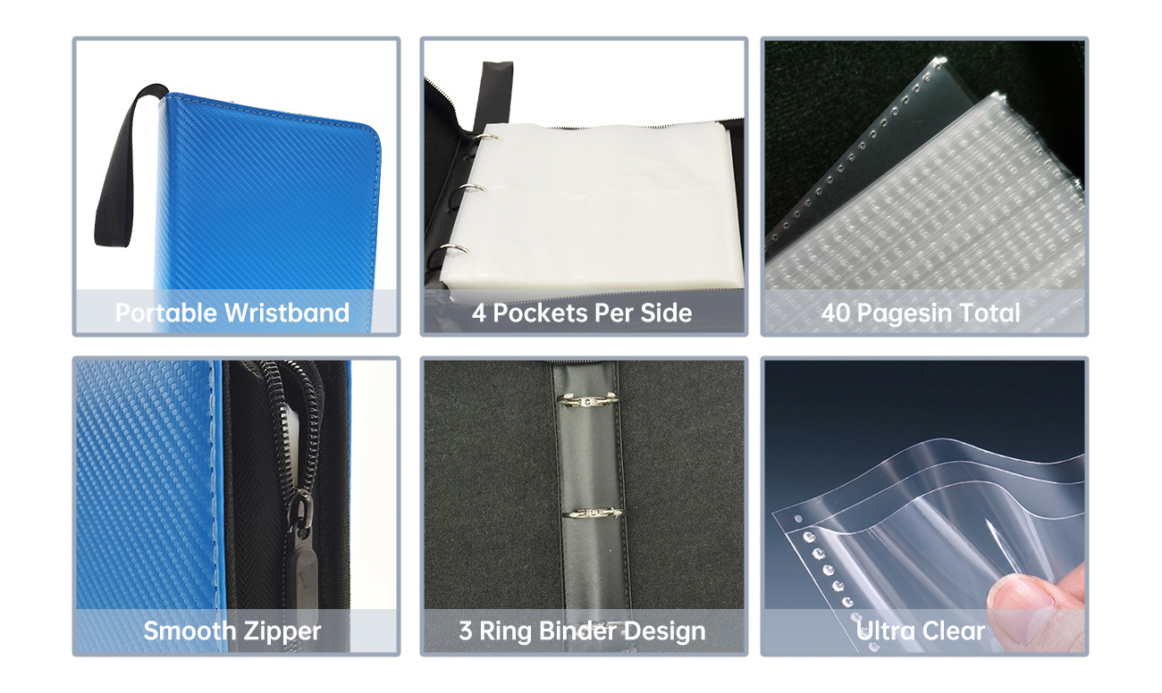 Custom 3-Ring Card Binder for Trading Card Collections Large Capacity Storage