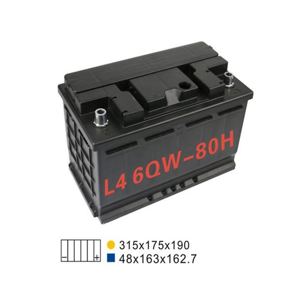 6 Qw 80H Stop And Start Battery 20HR 80AH 660A Lead Acid Automotive Battery