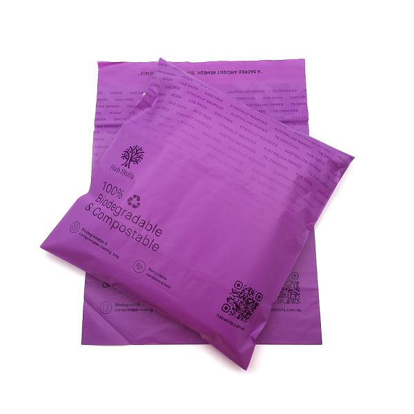 Самоклейкая наклейка биоразлагаемые сумки для доставки кукурузный крахмал PLA