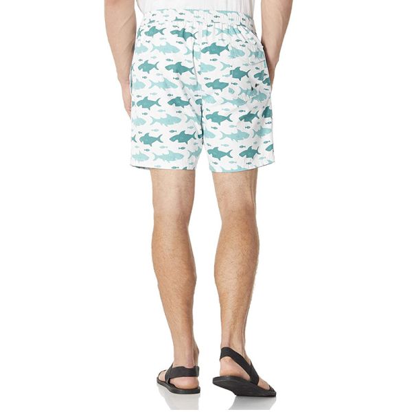 Quick Dry Polyester Men'S 7 Inch Inseam Swim Shorts Trunks With Pockets