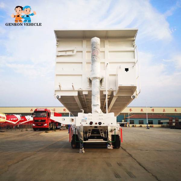 50T 60T 3 Axles Genron Brand With Mechanical suspension Dump Tipping Truck Cargo Semi Trailer