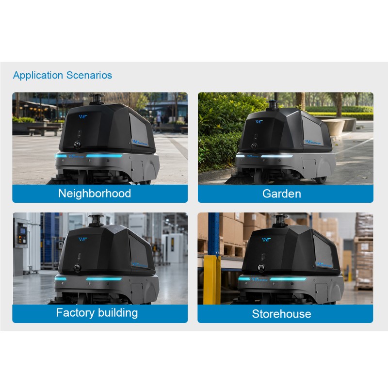High Performance Industrial Outdoor Large-Scale Cleaning Robot 800W High Power Motor Vacuum Smart Sweeper Robot