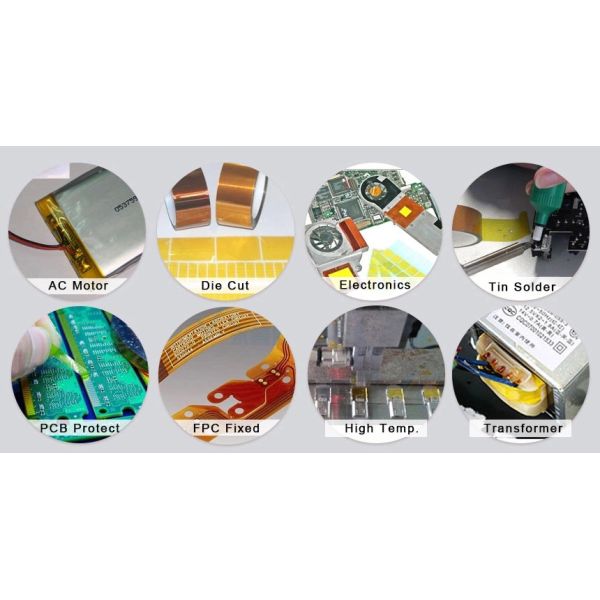 33/66m Polyimide Film Kapton Tape Heat Resistance Electrical Motor Transformer Insulation