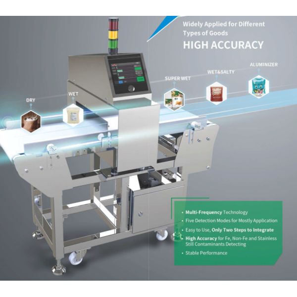 Multi Frequency Food Metal Detector Manufacturer Conveyor Metal Detector Touch Screen